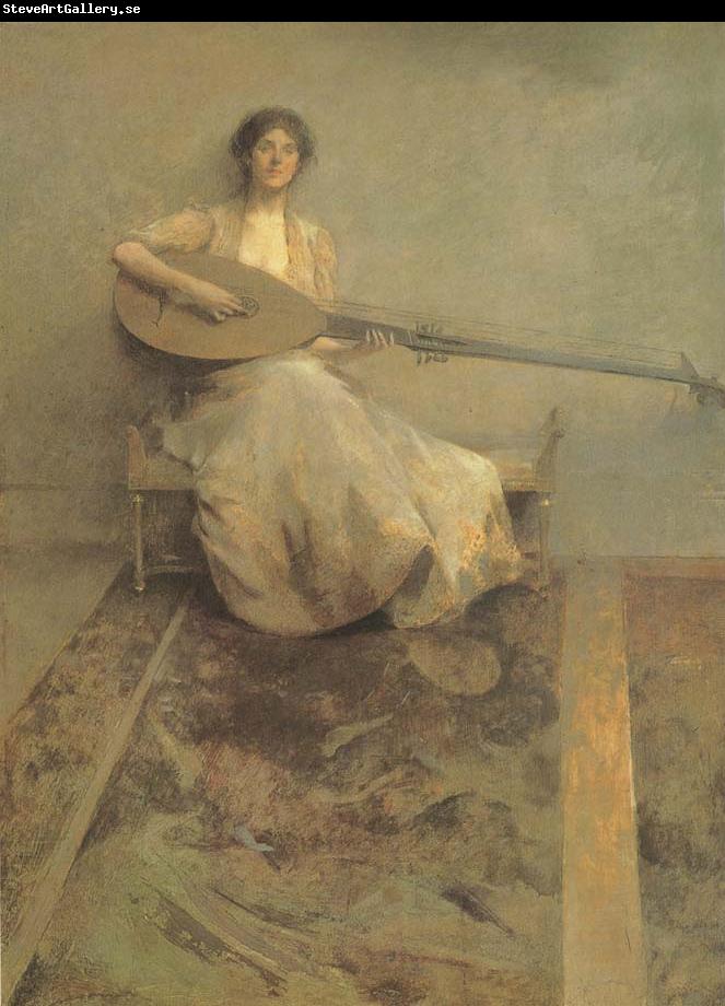 Thomas Wilmer Dewing Girl with Lute